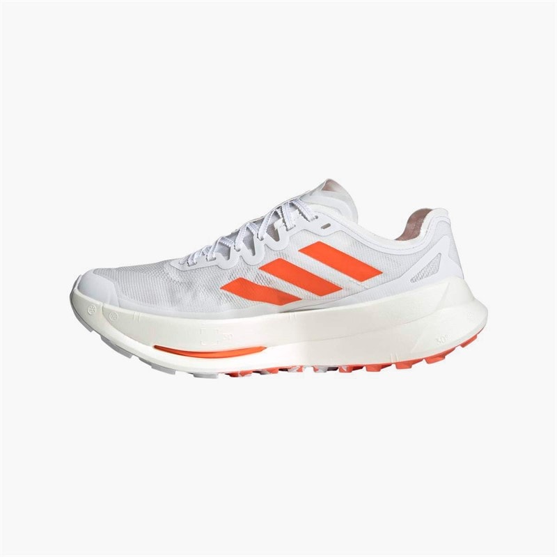 adidas Mens Terrex Agravic Speed Ultra Trail Running Shoes Cloud White/Impact Orange/Dash Grey - Image 5