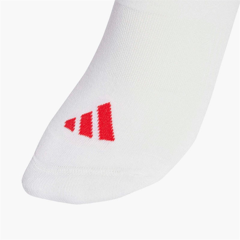 adidas  Logo Striped Three Pack Crew Socks White/White/Powder Plum - Image 3