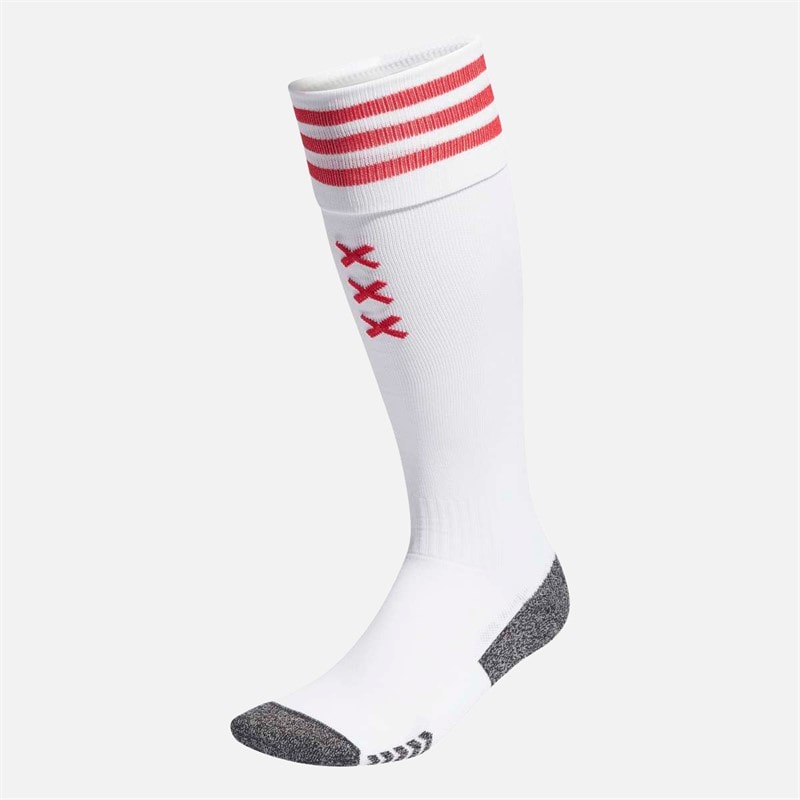 adidas Mens AFC AJAX 23/24 Home Socks White