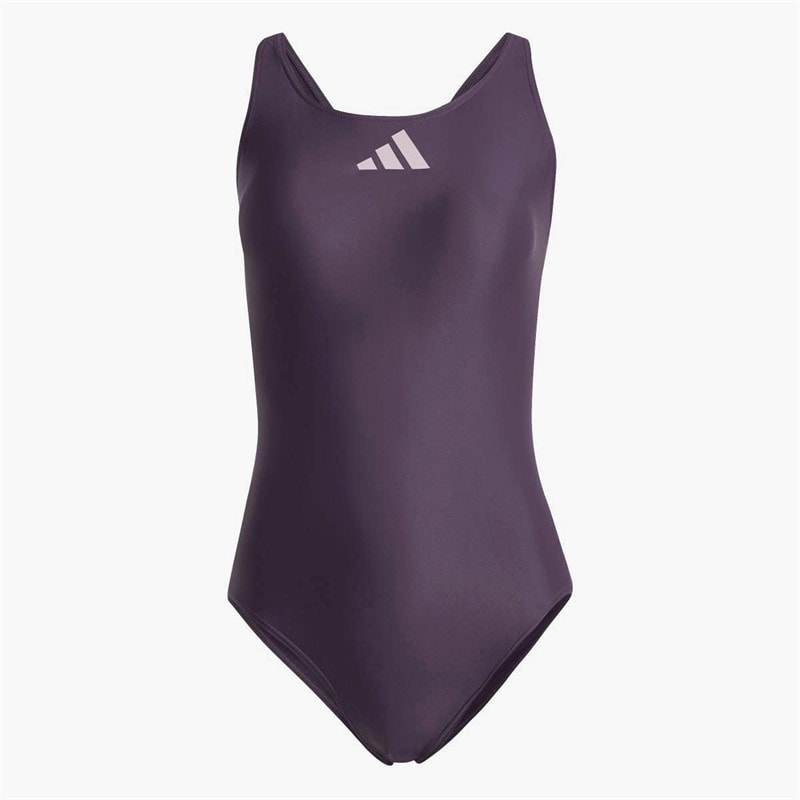 adidas Womens 3-Bars Swimsuit Aurora Black/Preloved Fig - Image 1