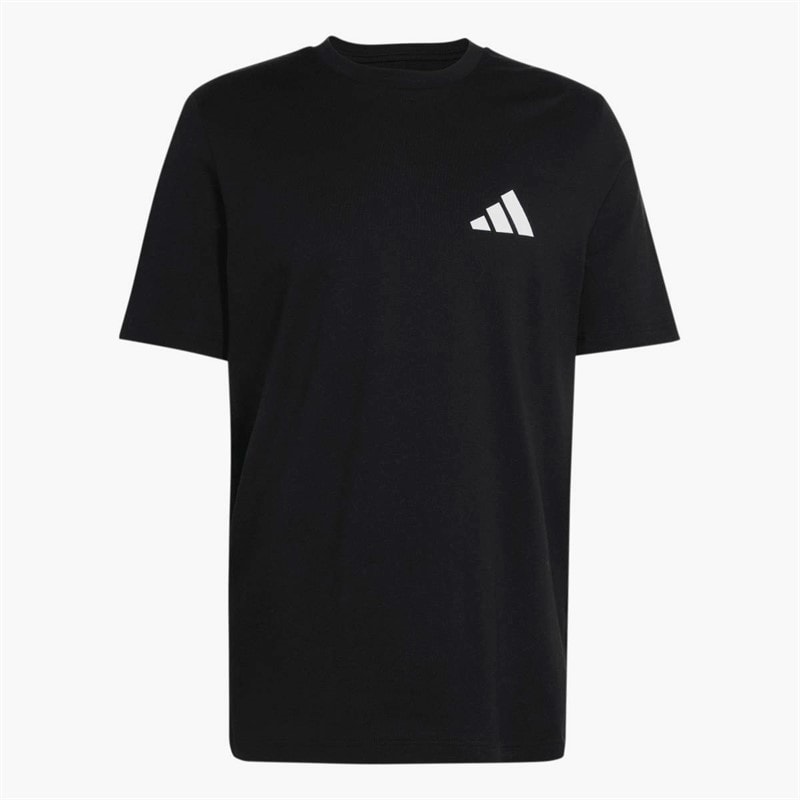 adidas Mens Badge Of Sport Logo T-Shirt Black - Image 1