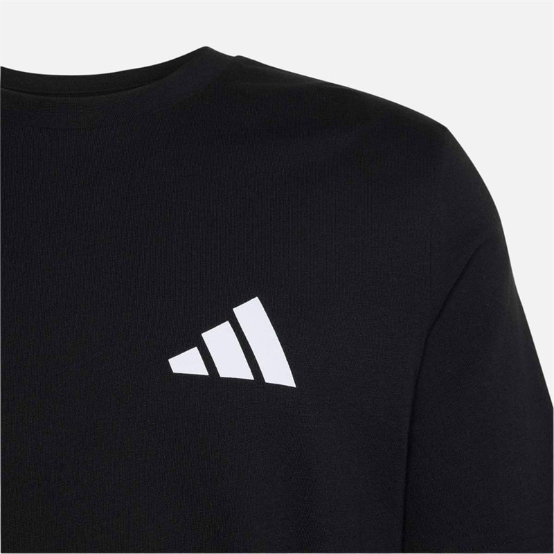adidas Mens Badge Of Sport Logo T-Shirt Black - Image 3