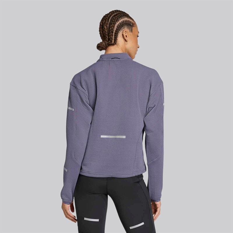 adidas Womens Adi365 Climacool+ Running Crew Neck Sweatshirt Preloved Violet - Image 2