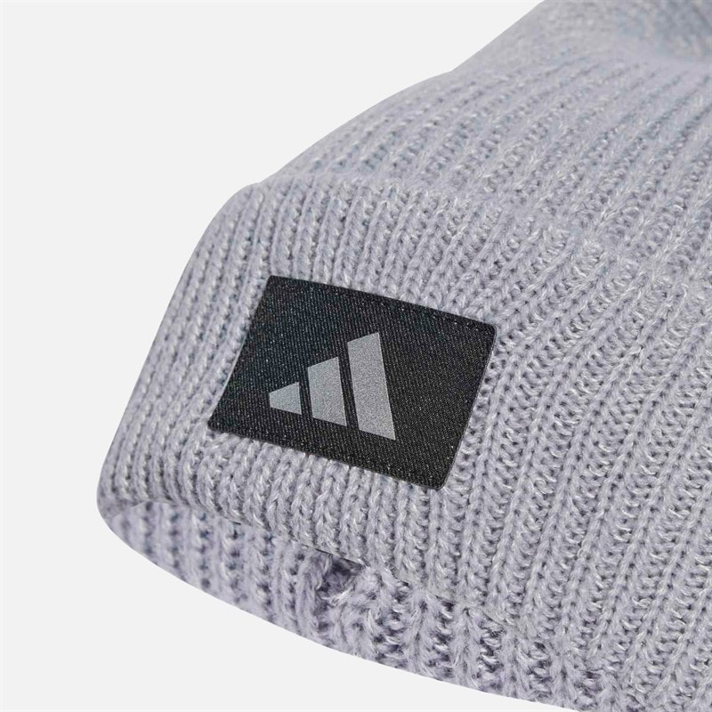 adidas Mens Run X Climawarm Beanie Halo Silver/Reflective Silver - Image 3