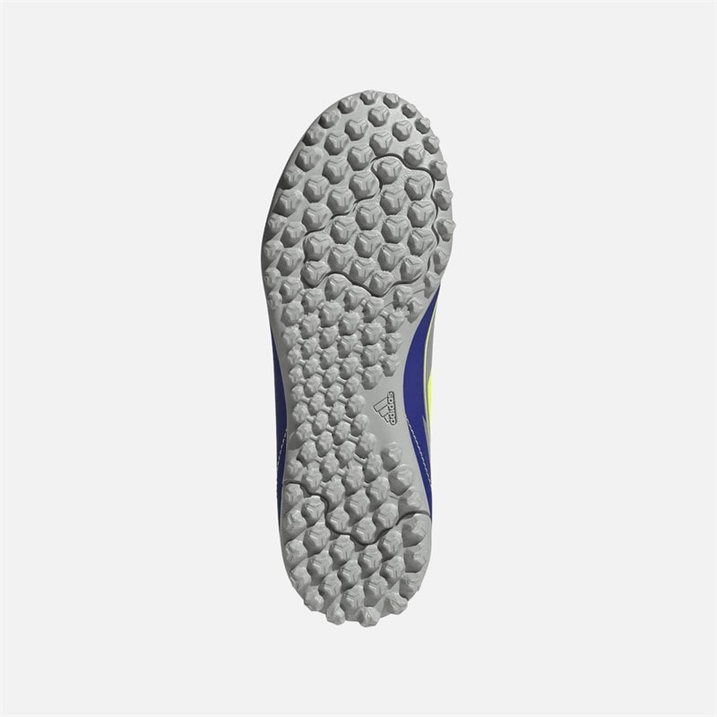 adidas Kids F50 Messi Club La Vida Rapida Pack TF Astro Football Boots Silver Metallic/Solar Yellow/Lucid Blue - Image 2
