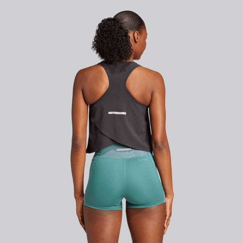 adidas Womens Adi365 Climacool+ Running Crop Top Black - Image 2