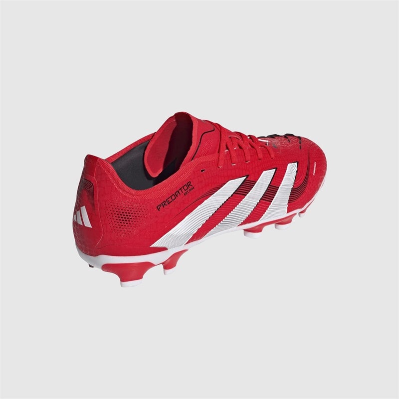 adidas Mens Predator Pro MG Multi Ground Football Boots Lucid Red/Cloud White/Core Black - Image 3
