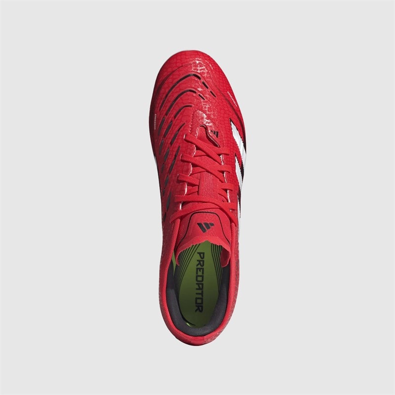 adidas Mens Predator Pro MG Multi Ground Football Boots Lucid Red/Cloud White/Core Black - Image 4