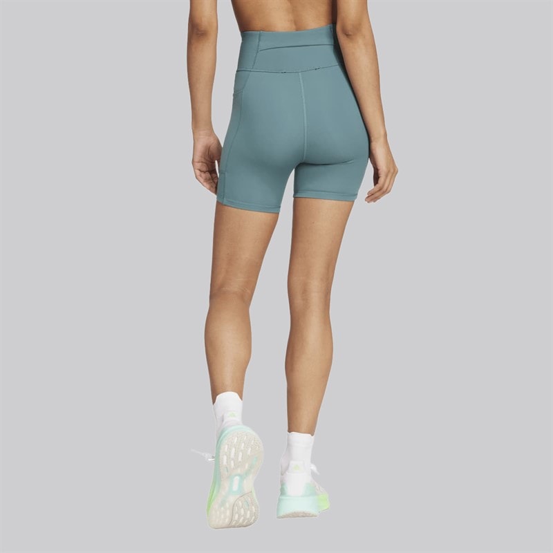 adidas Womens Own The Run Running Tight Short Leggings Preloved Teal - Image 2