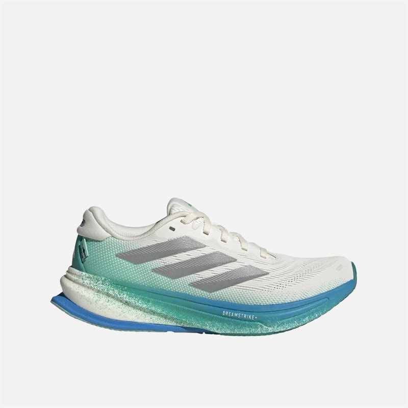 adidas Womens Supernova Rise 2 Neutral Running Shoes Chalk White/Silver Metallic/Glory Green