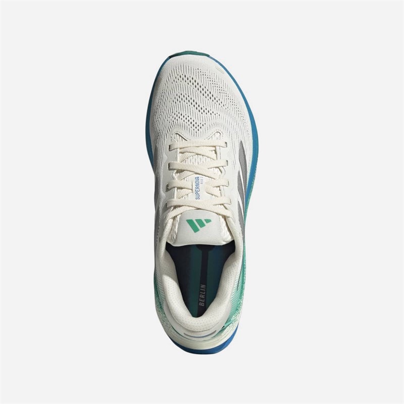 adidas Womens Supernova Rise 2 Neutral Running Shoes Chalk White/Silver Metallic/Glory Green - Image 4