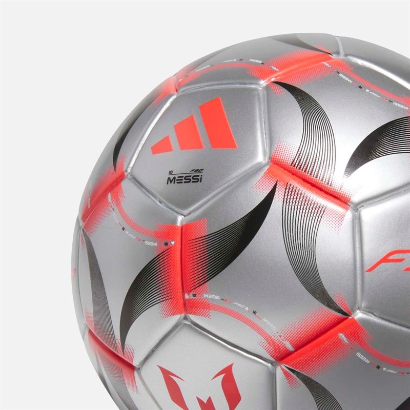 adidas Mens Messi Mini Football Iron Metallic/White/Black - Image 3