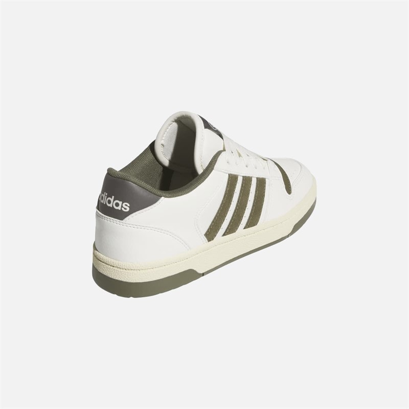 adidas Kids Break Start Trainers Chalk White/Olive Strata/Charcoal - Image 3
