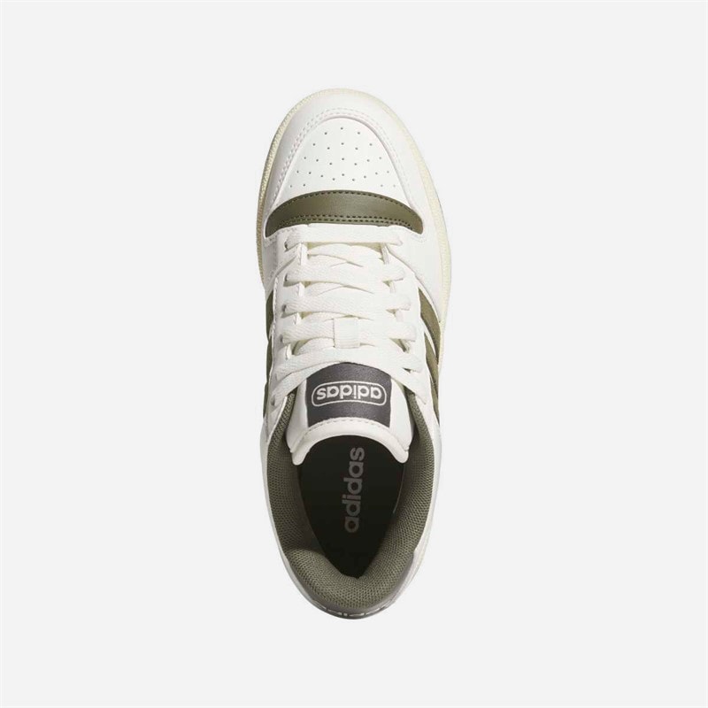 adidas Kids Break Start Trainers Chalk White/Olive Strata/Charcoal - Image 4
