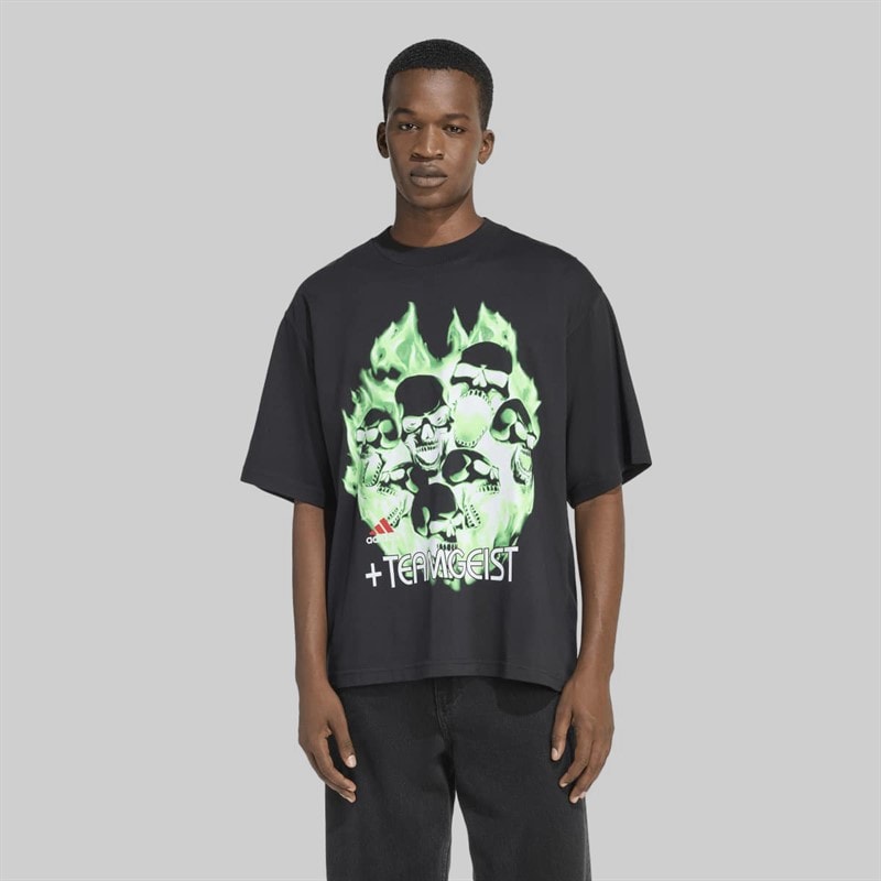 adidas Mens Teamgeist Moto Graphic Tee Black