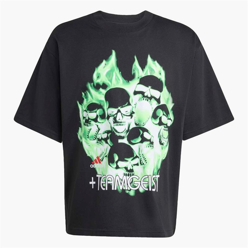 adidas Mens Teamgeist Moto Graphic Tee Black - Image 5