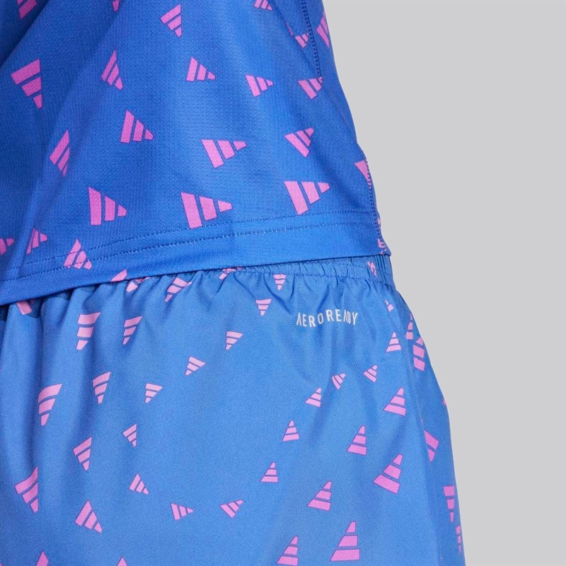 adidas Womens Run It AEROREADY Running Shorts Semi Lucid Blue - Image 4