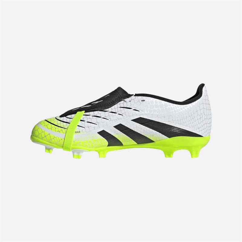 adidas Kids Predator League Tongue FG/MG Firm Ground/Multi Ground Football Boots Cloud White/Core Black/Lucid Lemon - Image 5