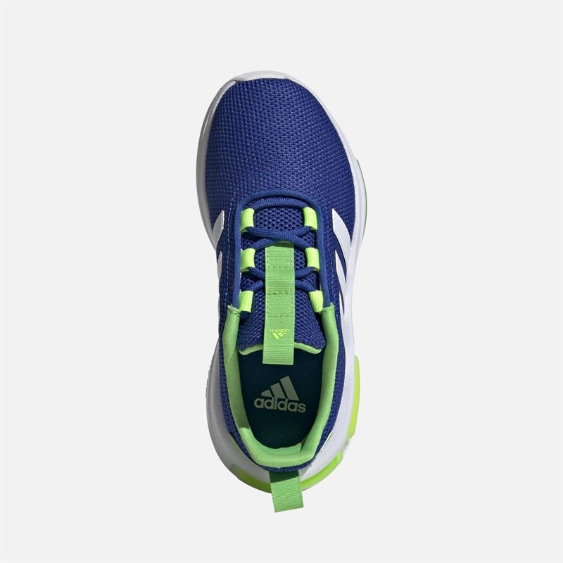 adidas Kids Racer TR23 Trainers Royal Blue/Footwear White/Lucid Lime - Image 4