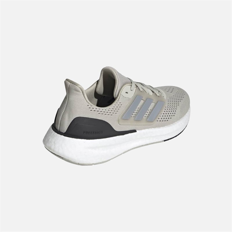 adidas Mens Pureboost 23 Neutral Running Shoes Putty Grey/Silver Metallic/Core Black - Image 3