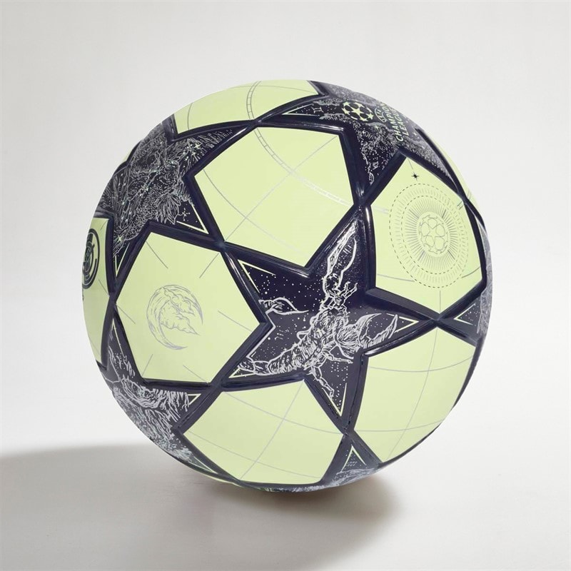 adidas Mens UEFA Champions League Real Madrid Mini Football Almost Lime/Silver Metallic/Noble Ink - Image 2