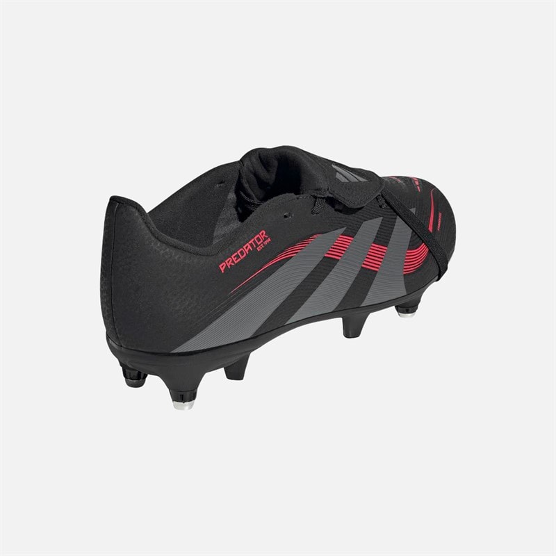 adidas Kids Predator League Tongue SG Soft Ground Football Boots Core Black/Grey Four/Lucid Red - Image 3