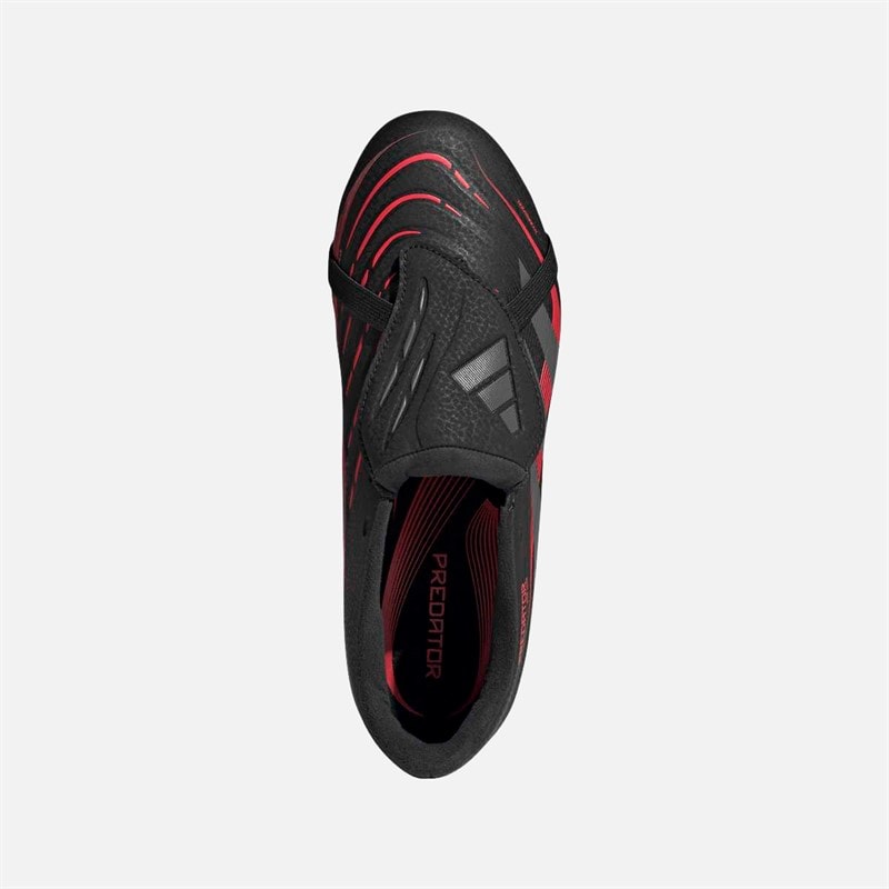 adidas Kids Predator League Tongue SG Soft Ground Football Boots Core Black/Grey Four/Lucid Red - Image 4