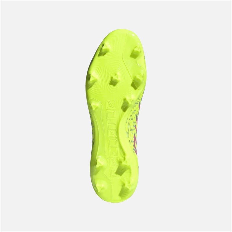 adidas Mens Predator League FG/MG Firm Ground/Multi Ground Football Boots Lucid Lemon/Blue Fusion/Lucid Pink - Image 2