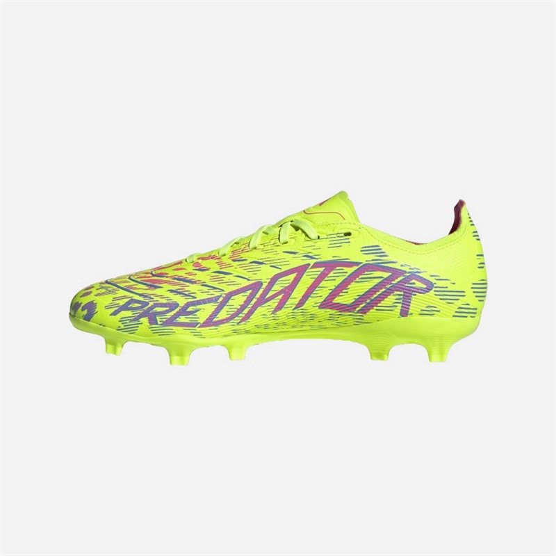 adidas Mens Predator League FG/MG Firm Ground/Multi Ground Football Boots Lucid Lemon/Blue Fusion/Lucid Pink - Image 5