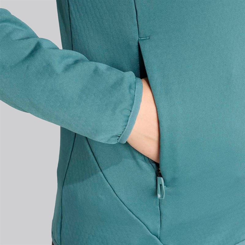 adidas Womens Terrex Xperior Climawarm Light Fleece Jacket Preloved Teal - Image 3