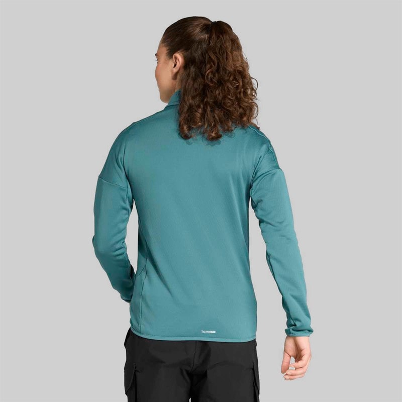 adidas Womens Terrex Xperior Climawarm Light Fleece Jacket Preloved Teal - Image 5