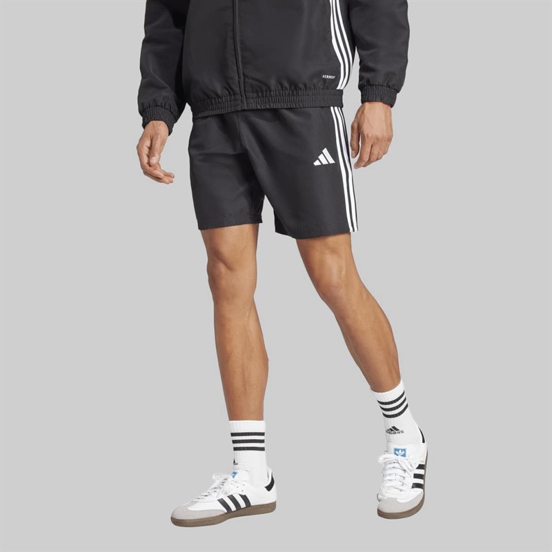 adidas Mens Tiro 25 Essentials Woven Shorts Black/White - Image 1