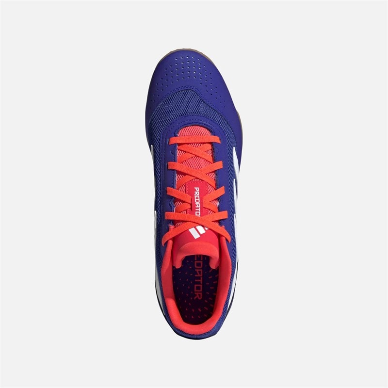 adidas Mens Predator Club IN Indoor Sala Football Boots Cloud White/Lucid Blue/Solar Red - Image 4