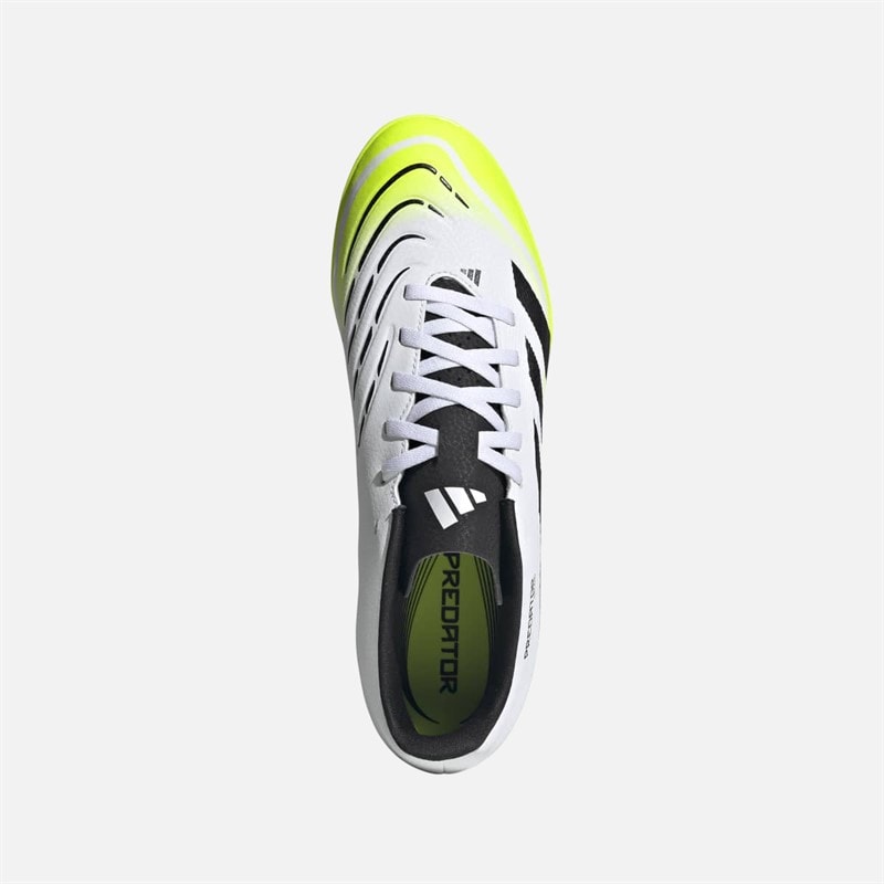 adidas Mens Predator Club TF Astro Football Boots Cloud White/Core Black/Lucid Lemon - Image 4