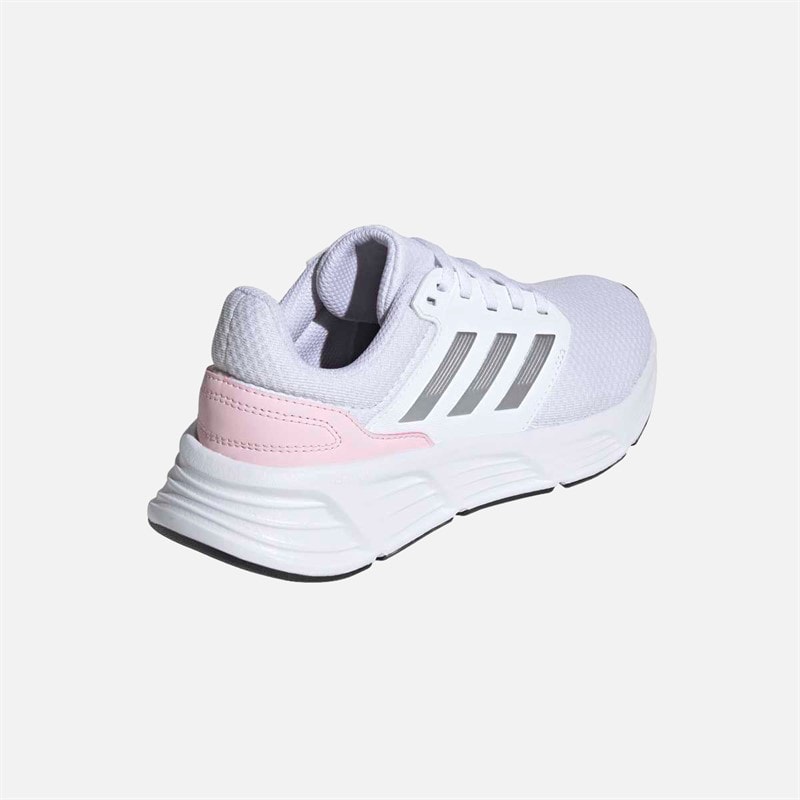adidas Womens Galaxy 6 Cloudfoam Neutral Running Shoes Footwear White/Silver Metallic/Clear Pink - Image 3