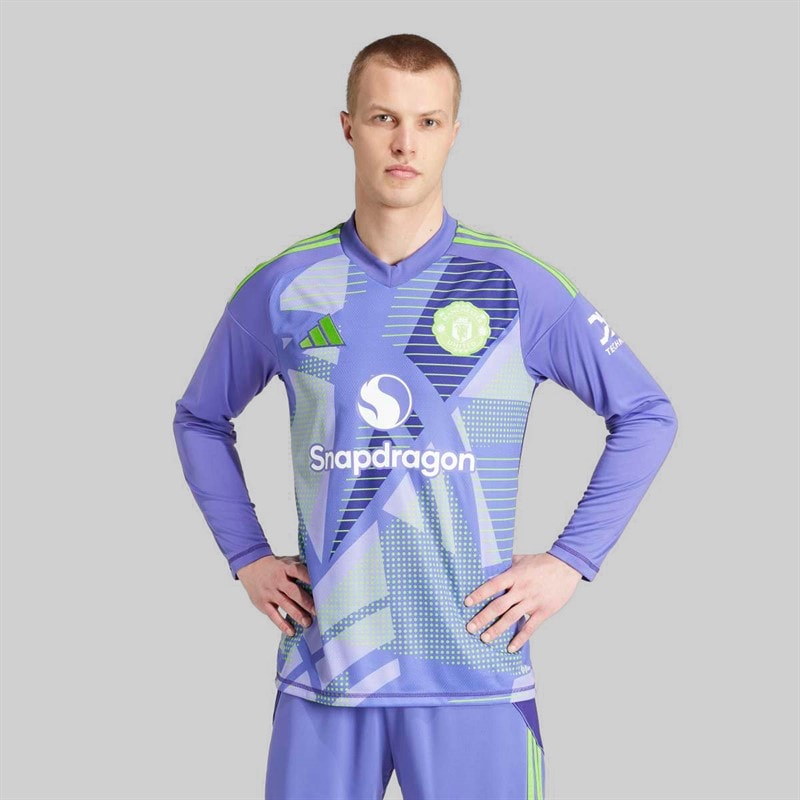 adidas Mens MUFC Manchester United 24/25 Longsleeve Goalkeeper Jersey Purple