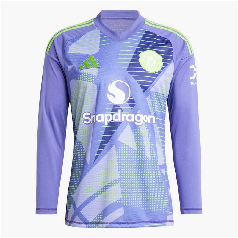adidas Mens MUFC Manchester United 24/25 Longsleeve Goalkeeper Jersey Purple - Image 5