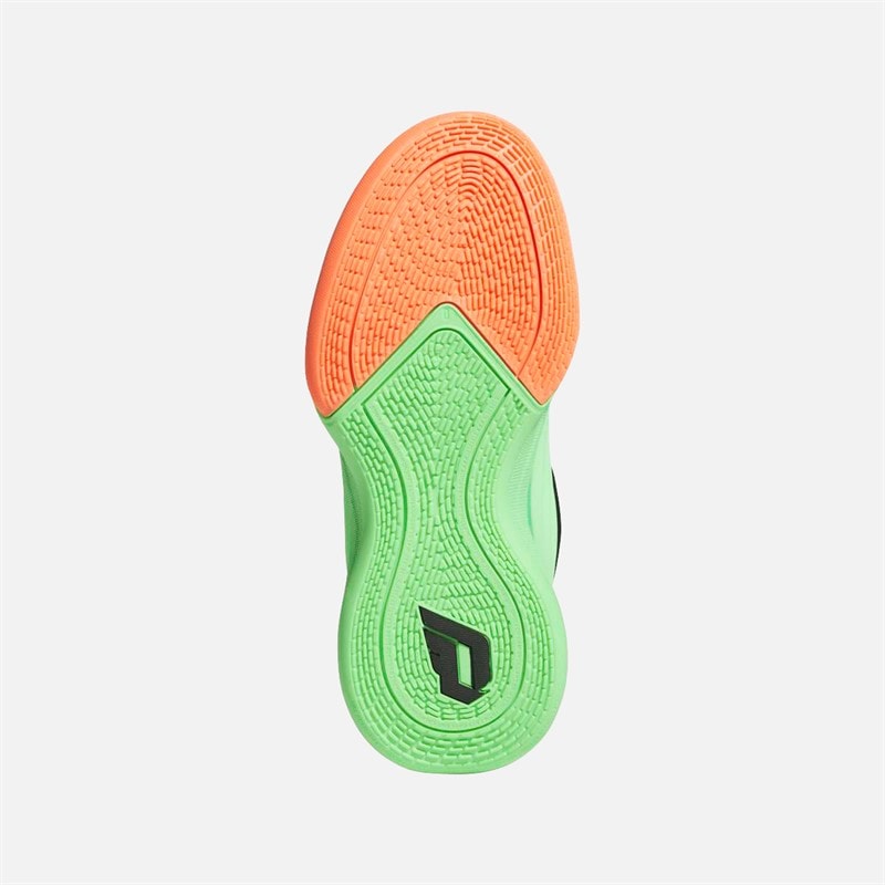 adidas Kids Dame X Basketball Shoes Lime Burgundy/Signal Coral/Blue Burst - Image 2
