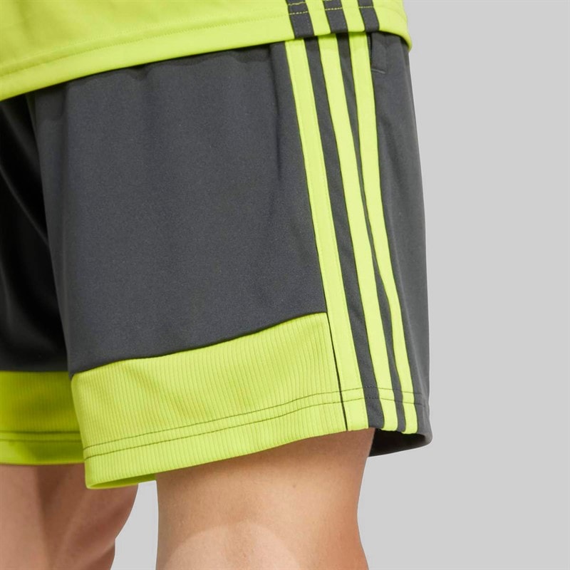 adidas Mens Tiro 25 Essentials Shorts Carbon/Semi Solar Yellow - Image 4