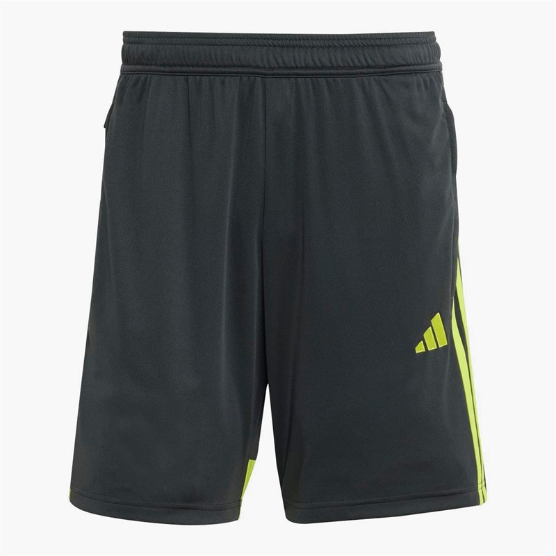 adidas Mens Tiro 25 Essentials Shorts Carbon/Semi Solar Yellow - Image 5