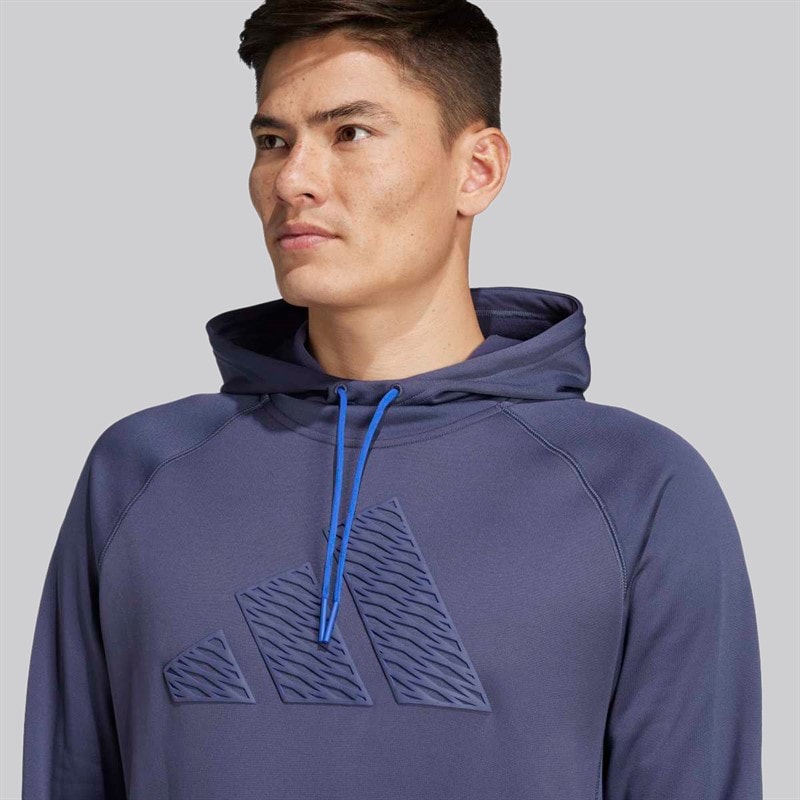 adidas Mens Game And Go Training Hoodie Shadow Navy - Image 3