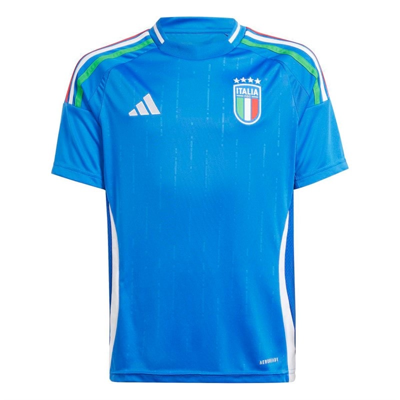 adidas Junior FIGC Italia 2024 Home Jersey Blue - Image 1
