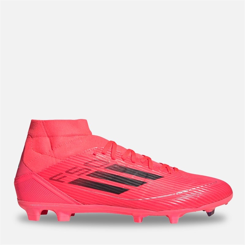 adidas Mens F50 League Mid Vivid Horizon Pack FG/MG Firm Ground/Multi Ground Football Boots Turbo Pink/Aurora Black/Platinum Metallic Turbo (Pink)/Aurora Black/Platinum Metallic