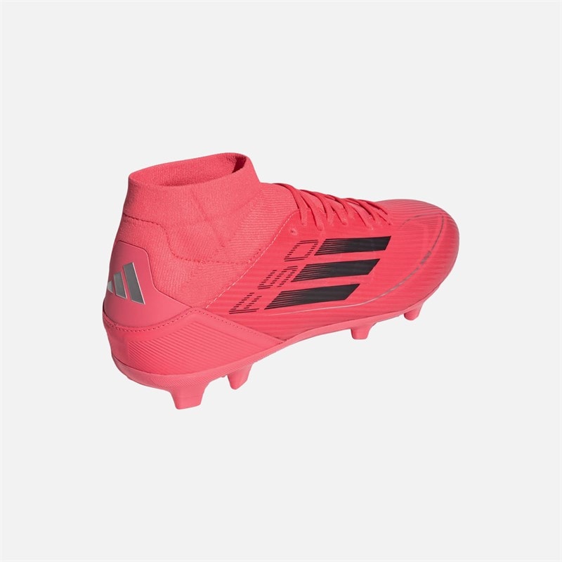 adidas Mens F50 League Mid Vivid Horizon Pack FG/MG Firm Ground/Multi Ground Football Boots Turbo Pink/Aurora Black/Platinum Metallic Turbo (Pink)/Aurora Black/Platinum Metallic - Image 3