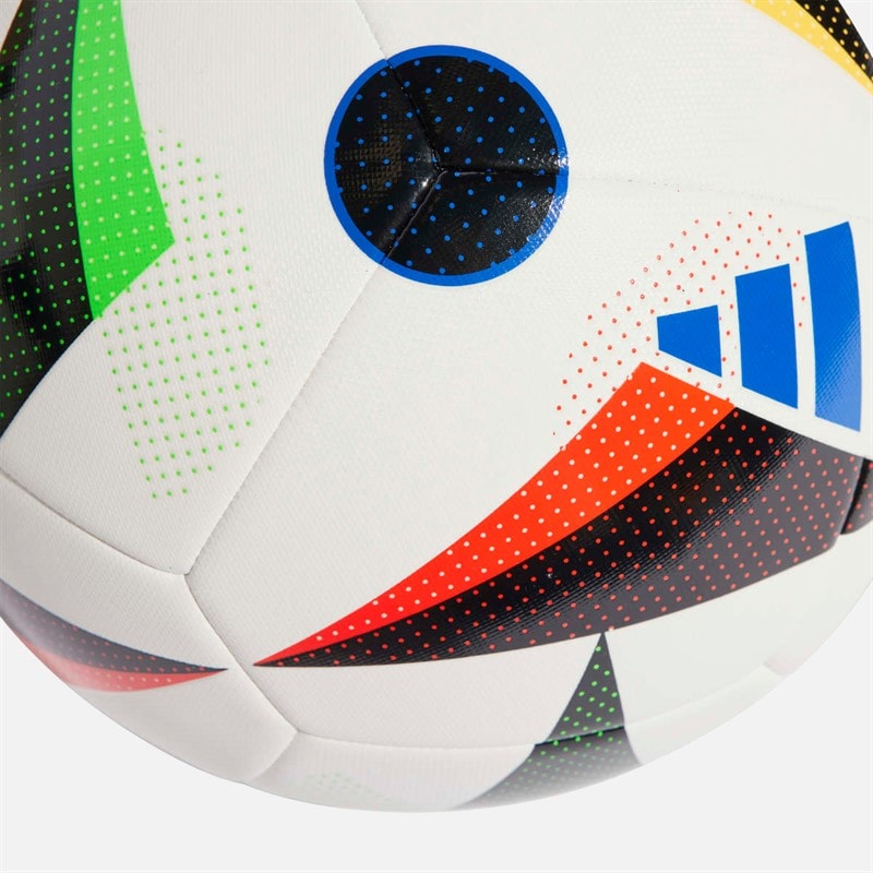 adidas Mens Euro 24 Training Football White/Black/Glow Blue - Image 4