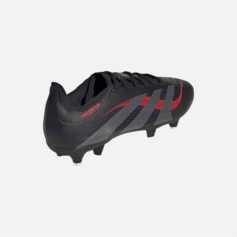 adidas Mens Predator League SG Soft Ground Football Boots Core Black/Grey Four/Lucid Red - Image 3