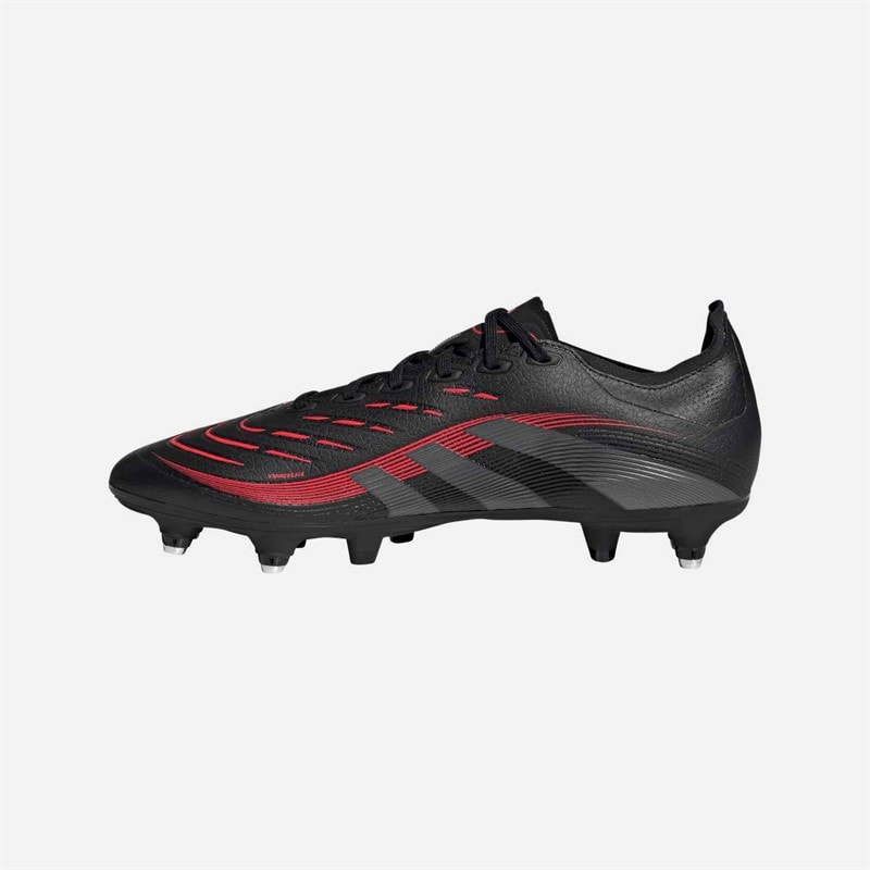 adidas Mens Predator League SG Soft Ground Football Boots Core Black/Grey Four/Lucid Red - Image 5