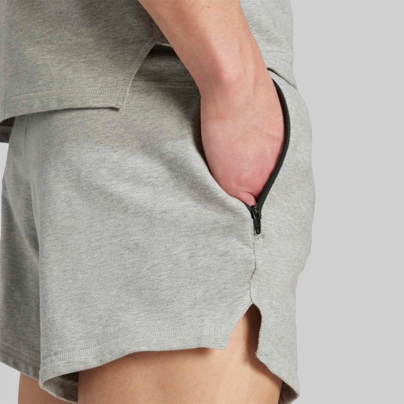 adidas Mens D4T Workout French Terry Shorts Medium Grey Heather - Image 4