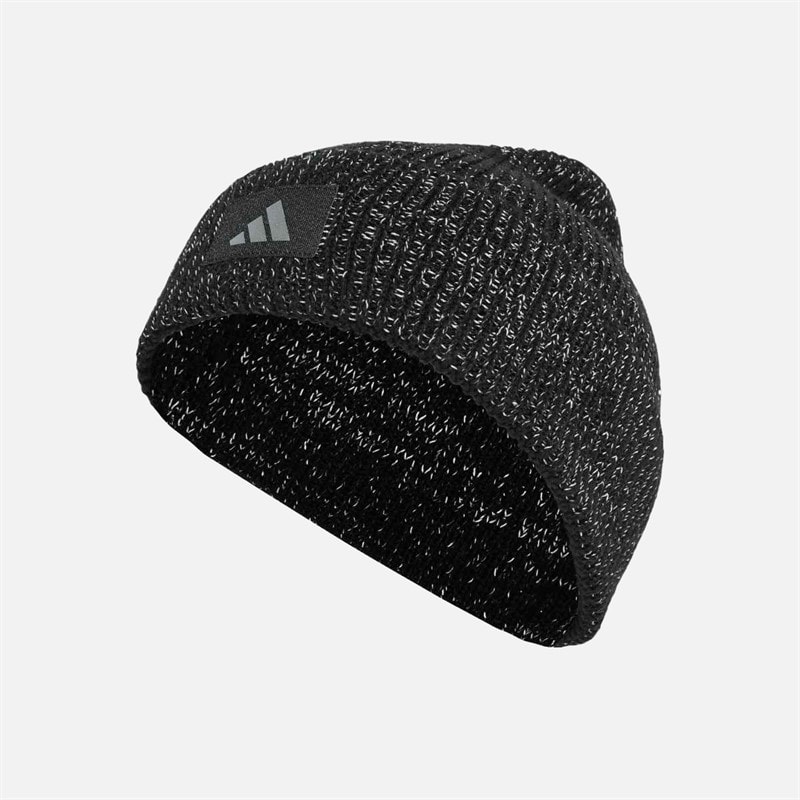 adidas Mens Run X Climawarm Beanie Black/Reflective Silver
