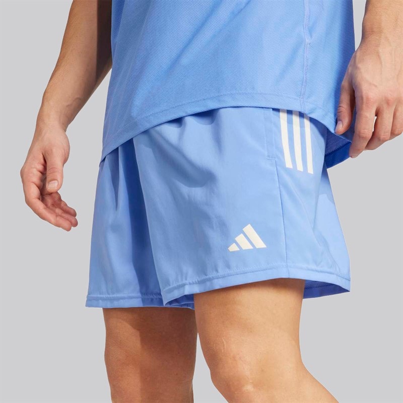 adidas Mens Own The Run Running Shorts Blue Fushion - Image 3